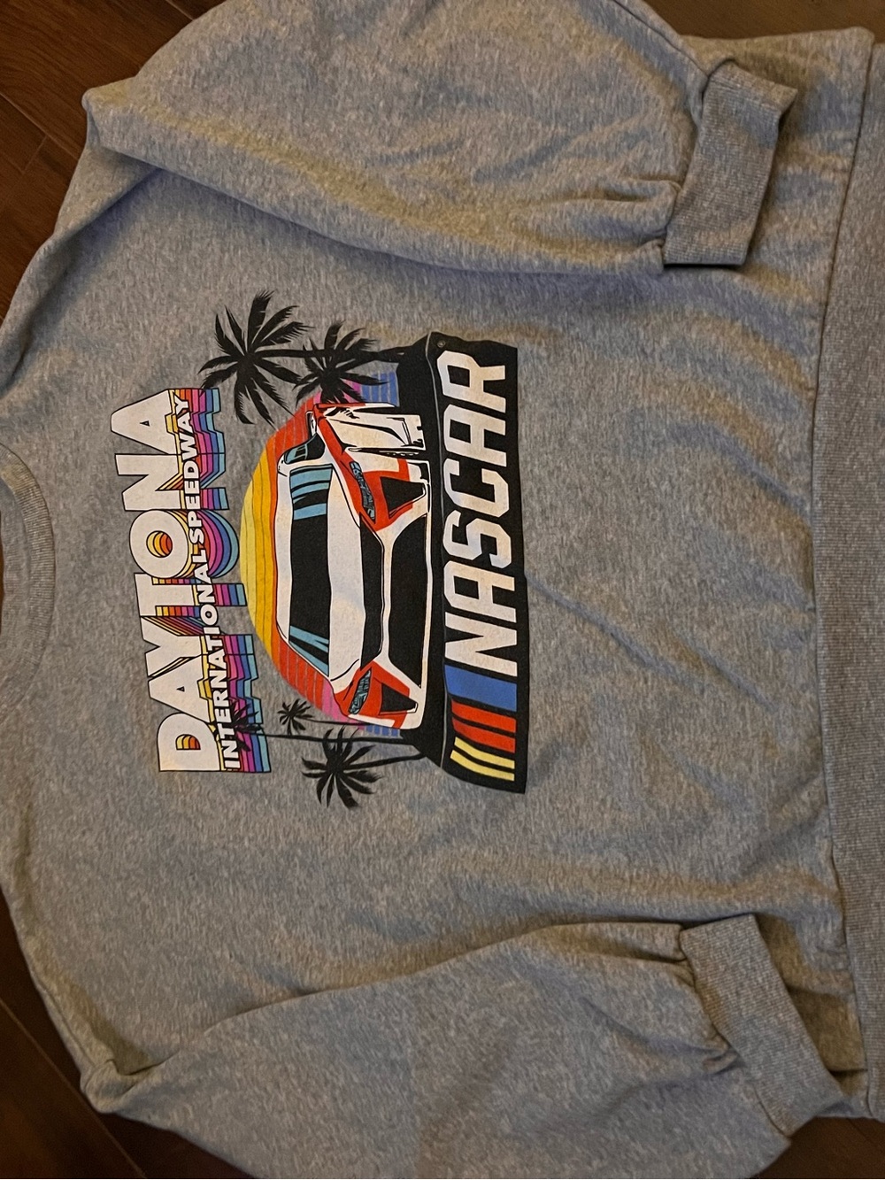 Nascar Heather Gray Logo Pullover Sweatshirt